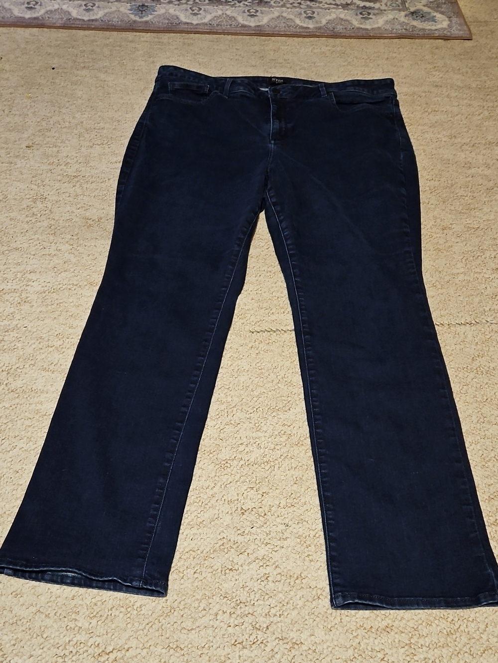 NYDJ Dark Navy Wide Leg Flare Jeans